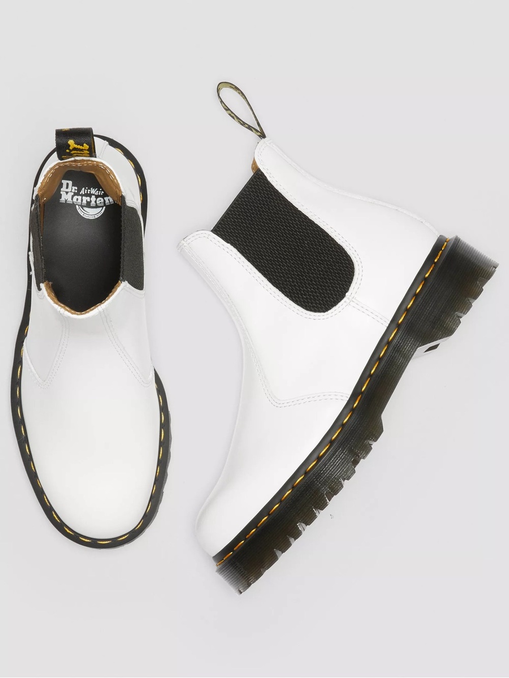 Dr. Martens White Bex Smooth Leather Chelsea Boots Women’s Size 9